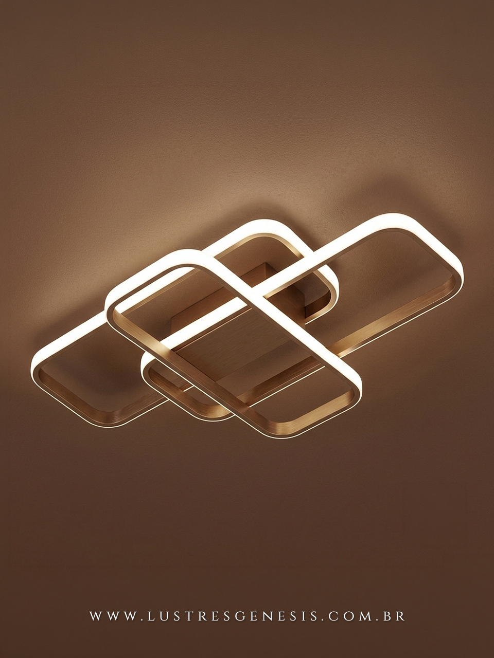 Lustre Plafon LED QX05326 QX05327 Metal e Silicone Retangular 70x45cm, Sala de Jantar, Quarto Casal, Cozinha, Banheiro, Sala de Estar